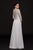 Marsoni by Colors Embroidered Quarter Length Sleeves Dress M223 In Silver