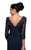 Marsoni by Colors - Quarter Sleeve Scalloped Lace Gown M225 in Blue