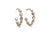 18k Yellow Gold Medium Gemstone Hoop Earrings in Labradorite