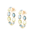 Tresor Collection - Gemstones Hoop Earrings in 18K Yellow Gold Peridot and London Blue Topaz  - Medium