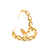 18k Yellow Gold Medium Gemstone Hoop Earrings in Amethyst