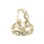 18k Yellow Gold Medium Gemstone Hoop Earrings in Amethyst