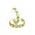 18k Yellow Gold Medium Gemstone Hoop Earrings in Amethyst