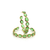 18k Yellow Gold Medium Gemstone Hoop Earrings in Amethyst