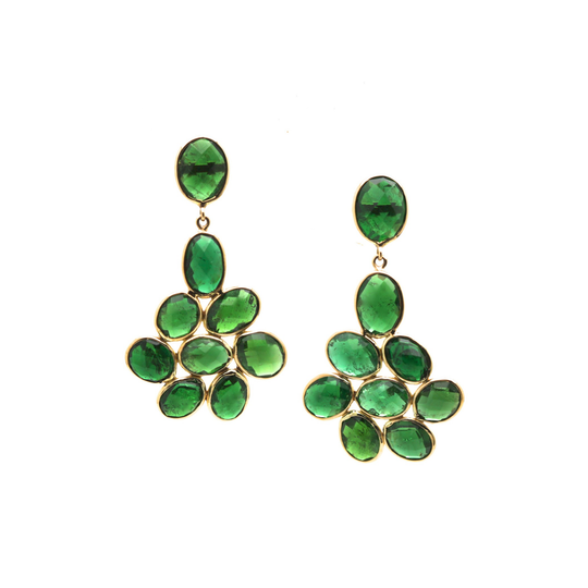 Gemstone Mosaico Earrings in 18K Yellow Gold