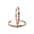 Pink Tourmaline Hoop Earring In 18K Yellow Gold