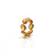 Multicolor Tourmaline Oval Stackable Ring Bands In 18K Yellow Gold