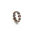 Multicolor Tourmaline Oval Stackable Ring Bands In 18K Yellow Gold