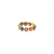 London Blue Topaz Round Ring Bands In 18K Yellow Gold