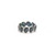 Aquamarine Oval Cab Stackable Ring Band in 18K Yellow Gold
