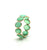 Crysophrase Oval Cab Stackable Ring Band in 18K Yellow Gold