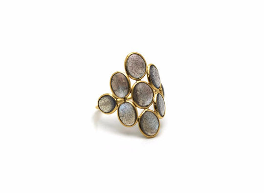 Labradorite Ring in 18k Yellow Gold