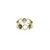 Rainbow Moonstone and Green Tourmaline Stackable Ring Band in 18K Yellow Gold