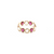 Rainbow Moonstone & Pink Tourmaline Stackable Ring Band in 18K Yellow Gold