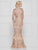 Marsoni By Colors - M245 Lace Deep Sweetheart Mermaid Gown In Pink and Gold