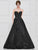 Marsoni by Colors - M246 Embroidered Lace Sweetheart Ballgown In Black