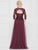 Marsoni By Colors - M267 Ornate Peplum Detailed Overskirt Gown In Red