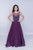 Nina Canacci - Bead Embellished A-Line Evening Gown M505 In Purple