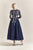 Park 108 - M302 Floral Embroidered Jewel Tea Length Dress In Blue