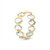 Tresor Collection - Gemstone Eternity Oval Faceted Ring Band in 18K Yellow Gold