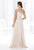 Terani Couture - M3803W Embellished V-Neck A-Line Dress in Neutral