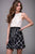 Sleeveless A-line Leather Cocktail Dress M418