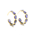 Tresor Collection - Iolite Oval Hoop Earrings In 18K Yellow Gold