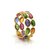 Tresor Collection - Multi-Color Tourmaline Double Row Ring in 18k Yellow Gold