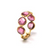 Tresor Collection - Gemstone Stackable Round Faceted Ring in 18k Yellow Gold