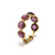 Tresor Collection - Gemstone Stackable Round Faceted Ring in 18k Yellow Gold
