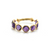 Tresor Collection - Gemstone Stackable Faceted Round Ring In 18K Yellow Gold Amethyst