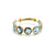 Tresor Collection - Gemstone Stackable Faceted Round Ring In 18K Yellow Gold Blue Topaz