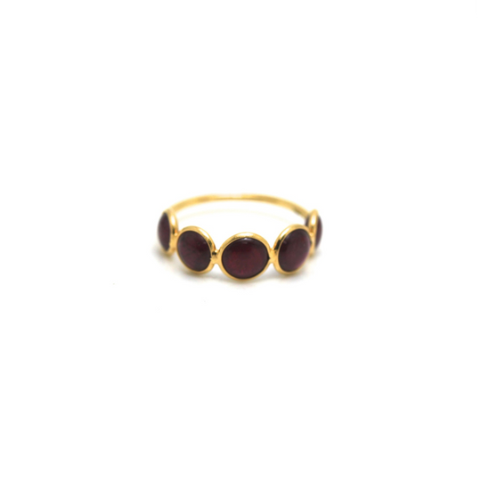 Gemstone Stackable Ring Bands in 18K Yellow Gold