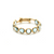 Tresor Collection - Gemstone Stackable Round Cabochon Adjustable Ring in 18k Yellow Gold Blue Topaz