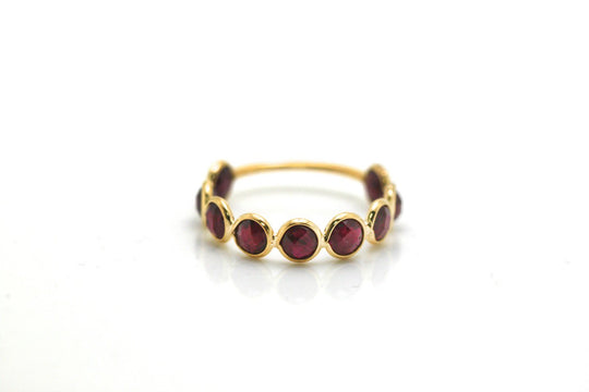 Ruby Stackable Ring Band in 18k Yellow Gold
