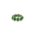 Emerald Oval Ring Bands In 18K Yellow Gold