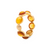 Tresor Collection - Gemstone Eternity Round Cabochon Ring Band in 18K Yellow Gold Citrine