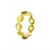 Tresor Collection - Gemstone Eternity Round Cabochon Ring Band in 18K Yellow Gold Pedirot