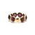 Tresor Collection - Gemstone Eternity Round Cabochon Ring Band in 18K Yellow Gold Rhodolite