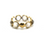 Tresor Collection - Gemstone Eternity Round Cabochon Ring Band in 18K Yellow Gold Rainbow Moonstone