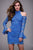 Long Bell Sleeve High Neck Lace Sheath Dress M50170