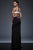 Two-Tone Spaghetti Strap Multi Cutouts Evening Dress M511