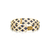 Blue Sapphire and Rainbow Moonstone Triple Row Bangle Bracelet set in 18k Yellow Gold