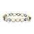 Tresor Collection - Rainbow Moonstone and Gemstone Bangle In 18K Blue Topaz