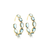 London Blue Topaz Hoop Earring in 18k Yellow Gold