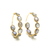 London Blue Topaz Hoop Earring in 18k Yellow Gold