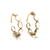London Blue Topaz Hoop Earring in 18k Yellow Gold