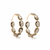 London Blue Topaz Hoop Earring in 18k Yellow Gold