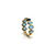 Gemstone Stackable Ring Bands With Adjustable Shank In 18k Yellow Gold