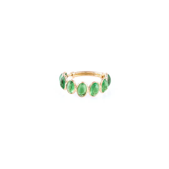 Tsavorite Oval Oval Ring in 18k YG